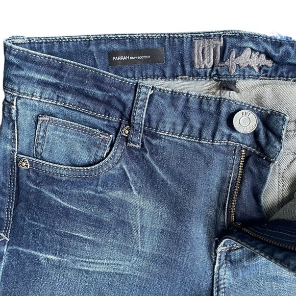 Kut From The Kloth Farrah Baby Bootcut Mid-Rise Jean Size 6 Inseam 28.5" - Picture 5 of 11